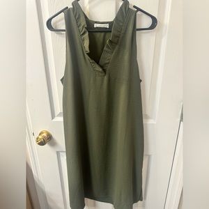 Olive green sleeveless dress